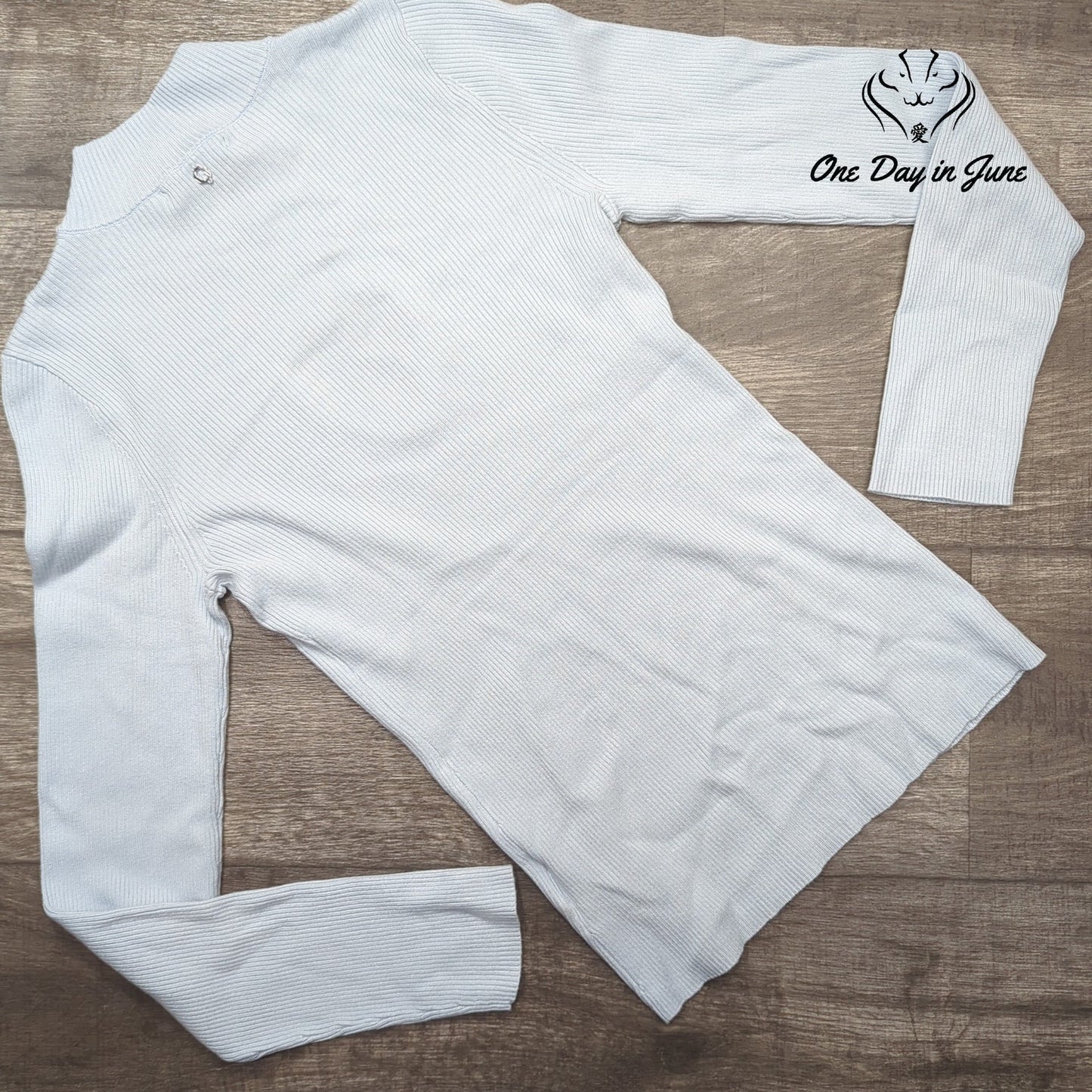 Guess Long Sleeve Ribbed Top Size L