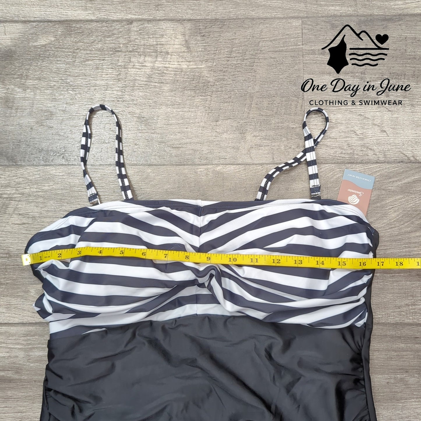 Smismivo Plus Size Cross Front One Piece Swimsuit Size XXL