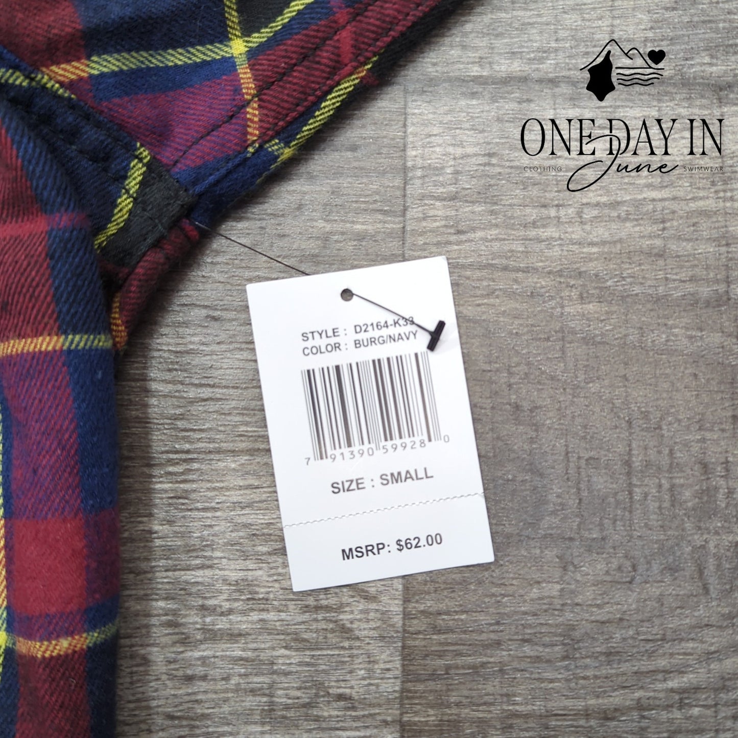 DRL Essentials Hooded Button Front Flanel Shirt Size S