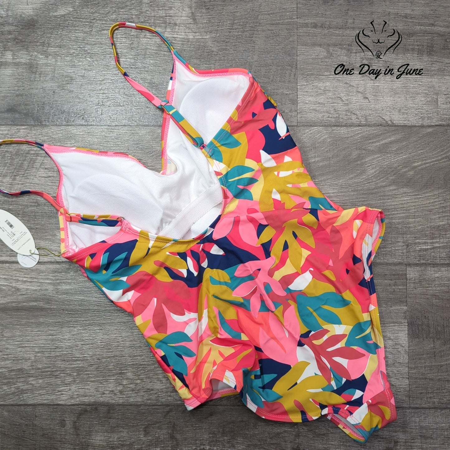 Mynah Floral One Piece Swimsuit Size L