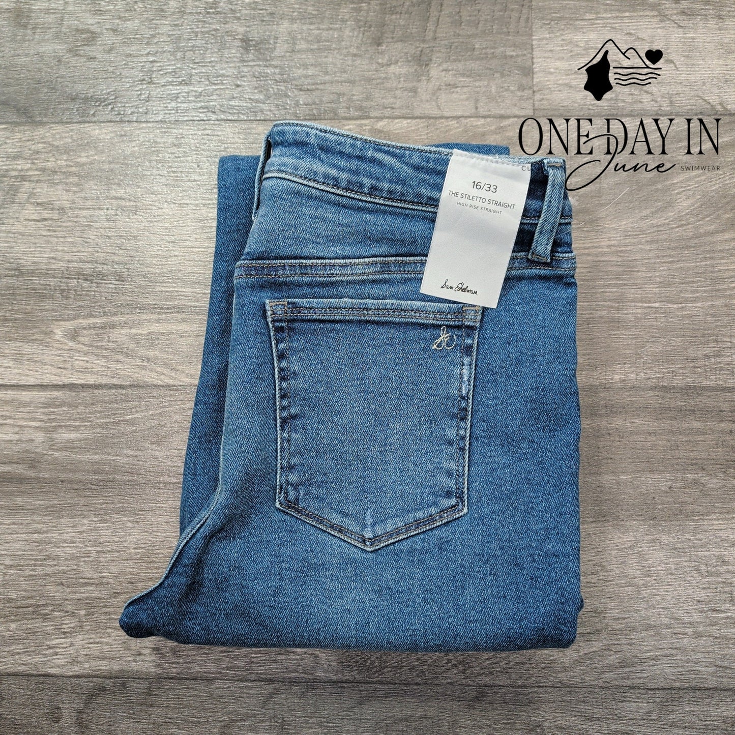 Sam Edelman The Stiletto High Rise Straight Jeans Size 16