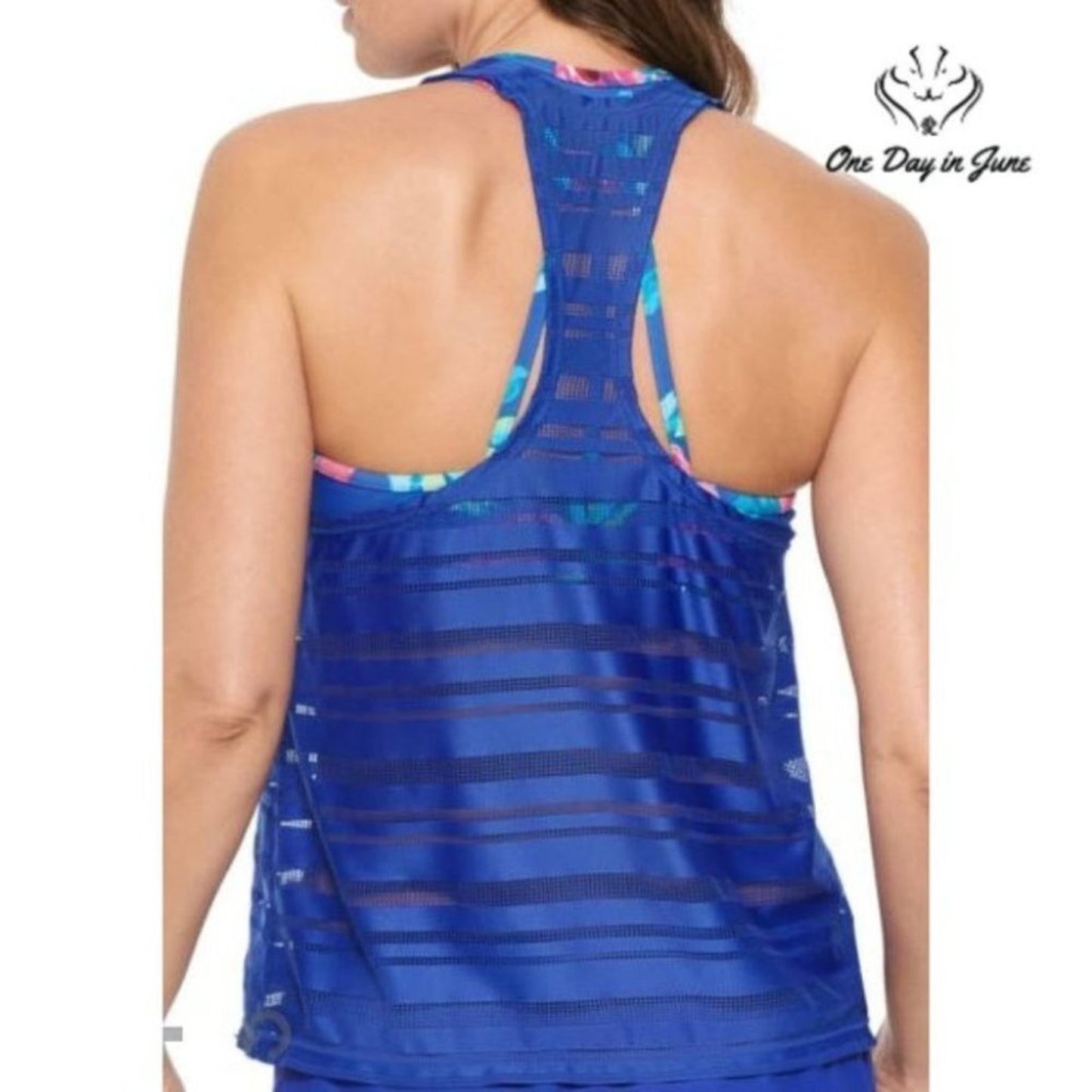 Splashletics Floral 2 Piece Tankini Top Size S