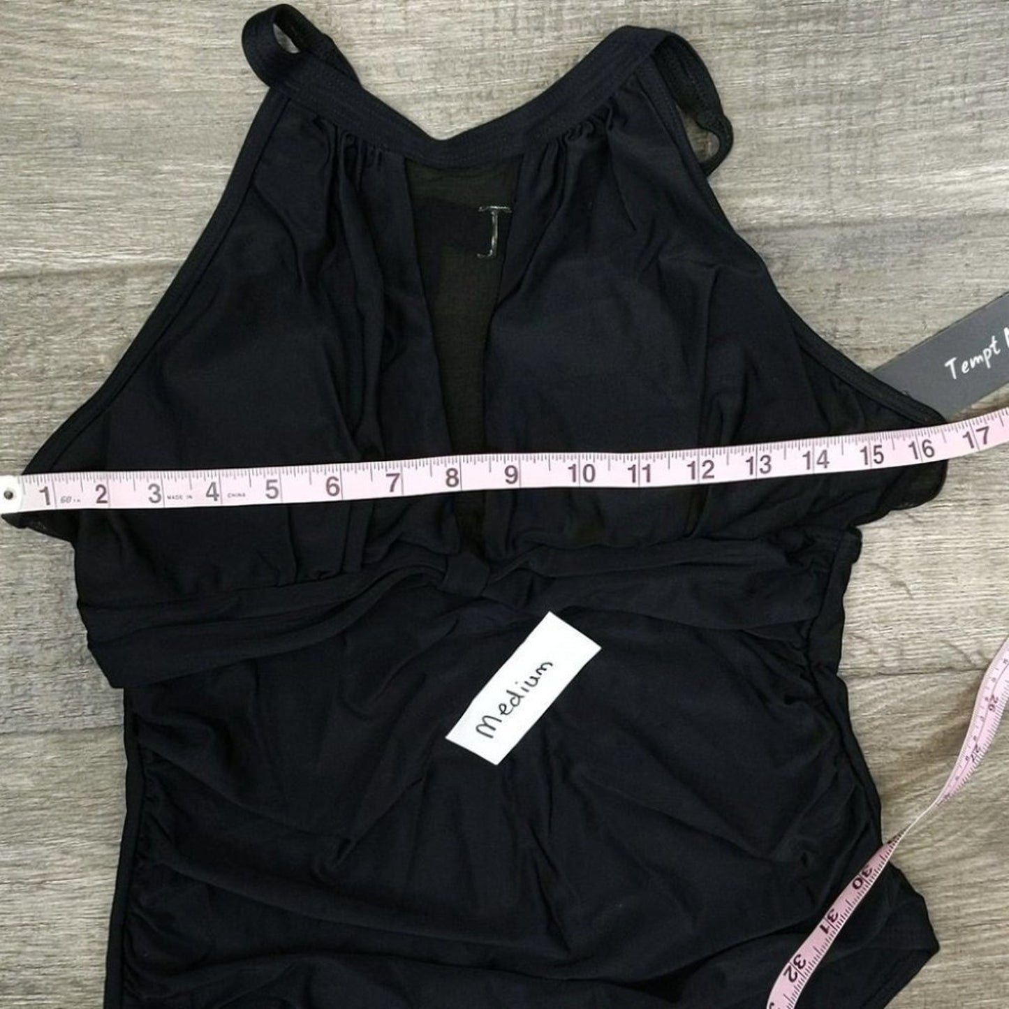Tempt Me High Neck Plunge Mesh Ruched Monokini