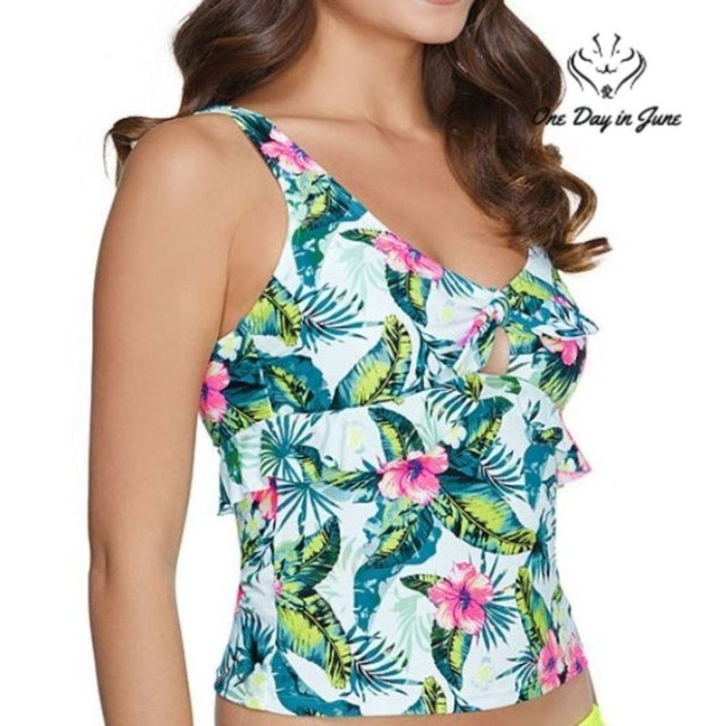 Arizona Jean Co. Junior's Floral Tankini Size M