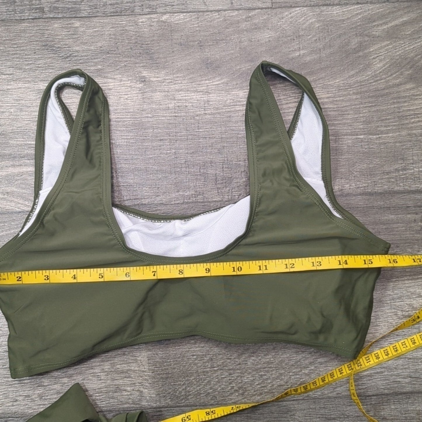 Aleumdr Crop Top Bottom Knot Bikini Swimsuit Size XL