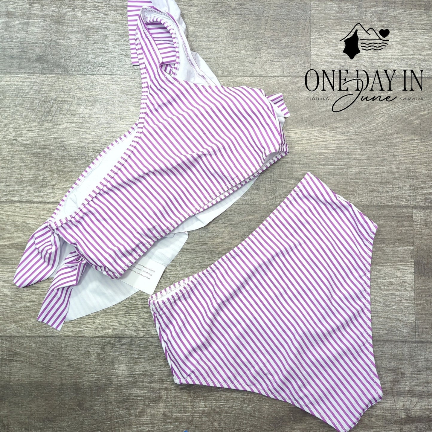 Vimpunec One Shoulder Ruffle Bikini Swimsuit Size M