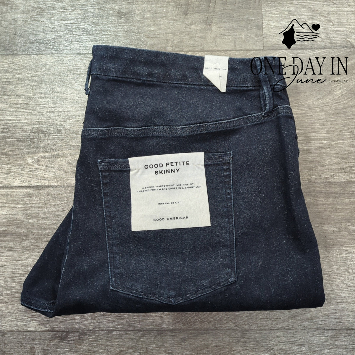 Good American Good Petite Skinny Ankle Jeans Dark Wash NWT $155 Size 28P