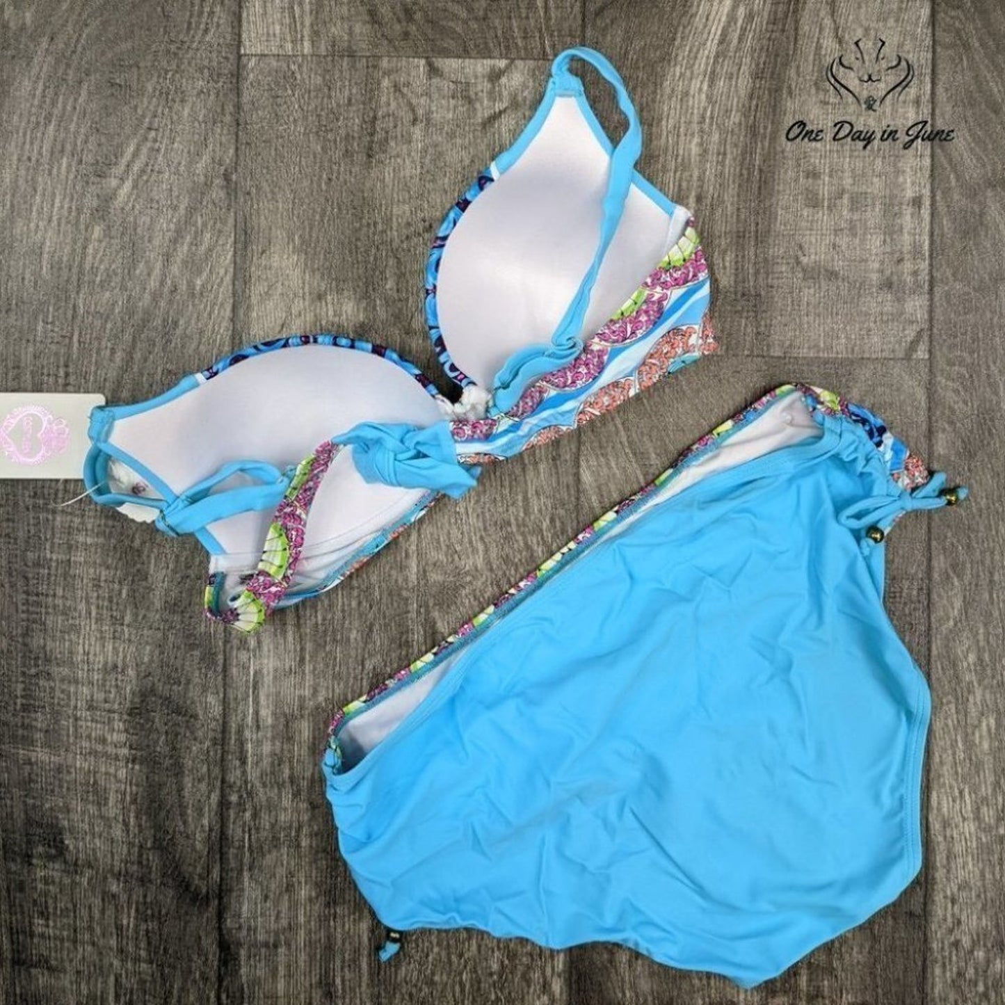 Costyleen Adjustable Floral Bikini Swimsuit Size XL