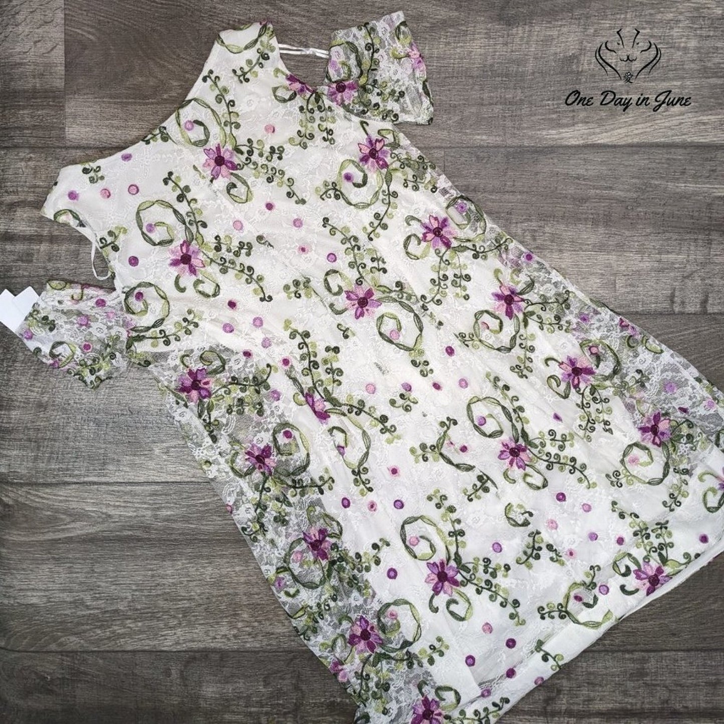 Signature by Robbie Bee Floral Cold Shoulder Sheer Layered Dress Size S