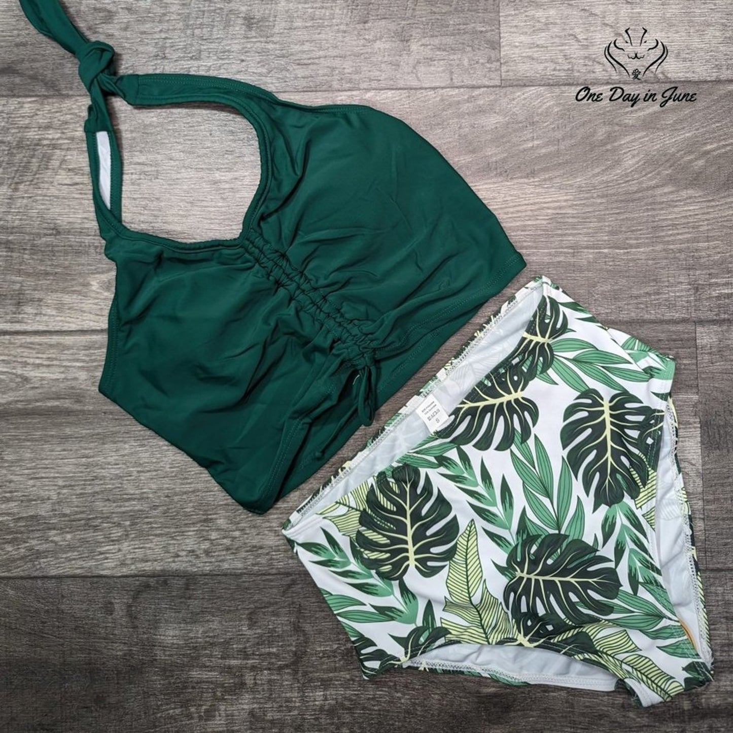 Mukeyo High Waisted Halter Bikini Swimsuit Size S