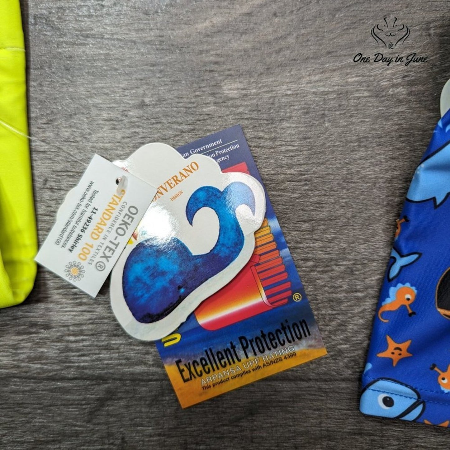 Bonverano 50+ Sun Protection Swim Shorts with Sun Cap 2 Pack Size 3-6 Mths