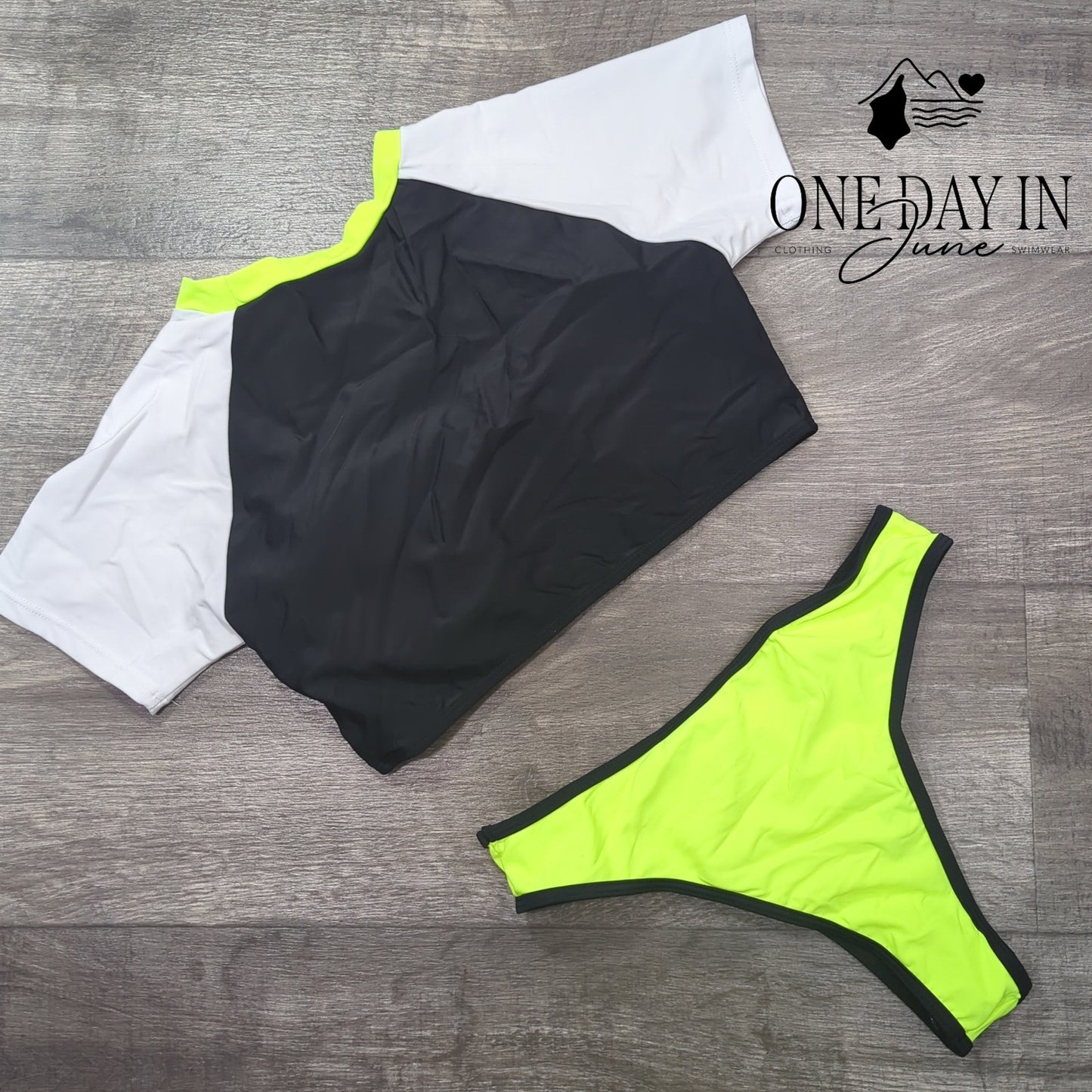 Aleumdr Crop Top Cheeky Bikini Swimsuit Size M