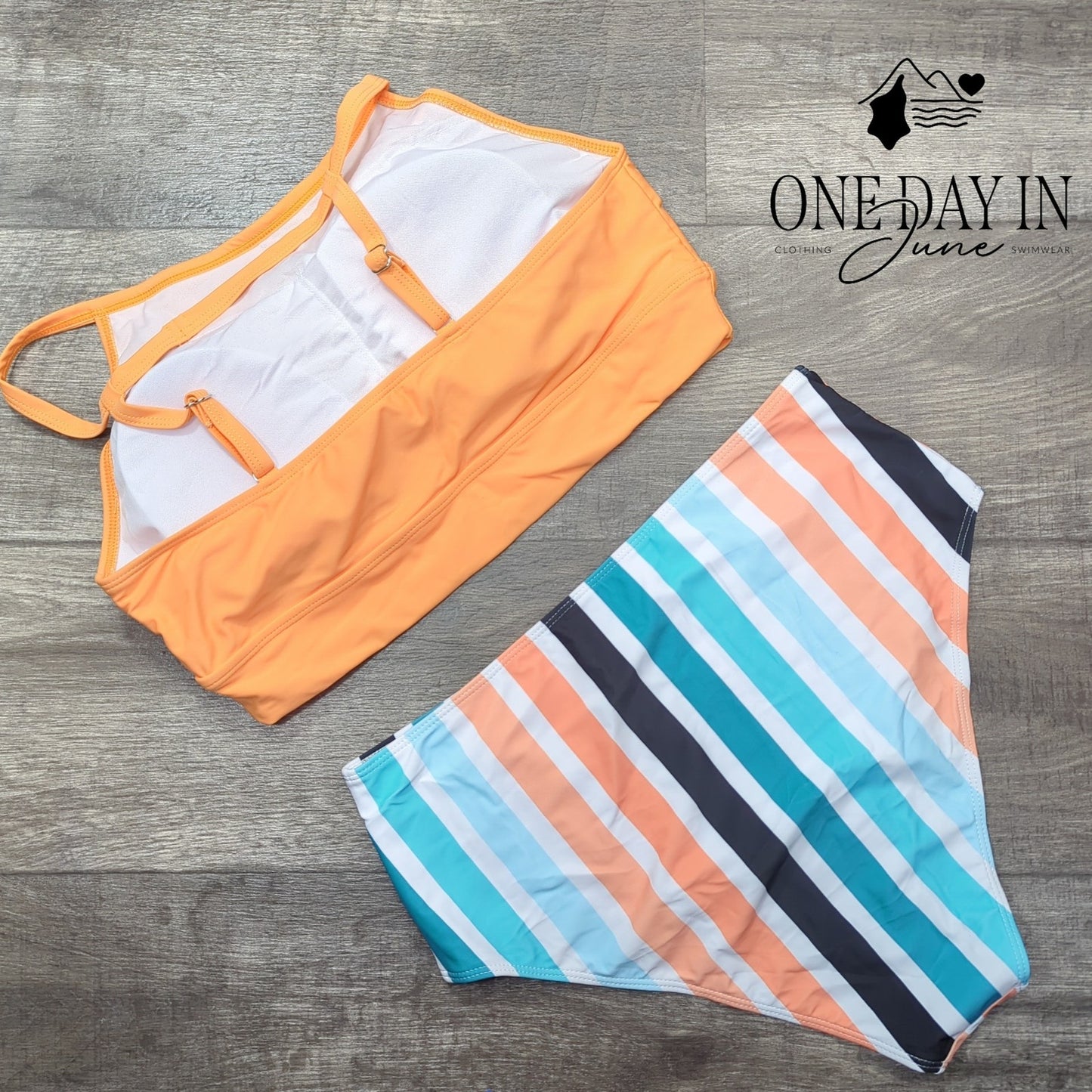 CharmLeaks High Waist Crop Bikini Swimsuit Size XL