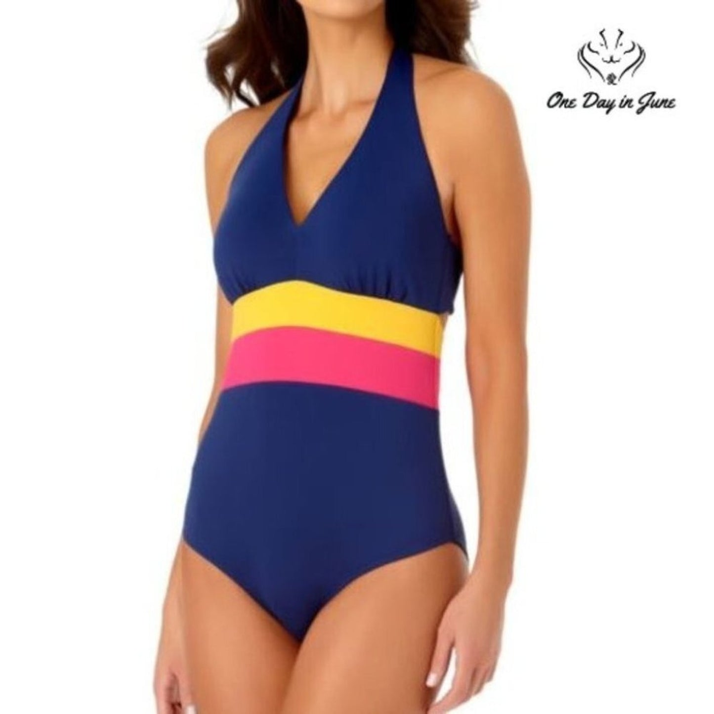 Liz Claiborne Colorblock One Piece Size 14