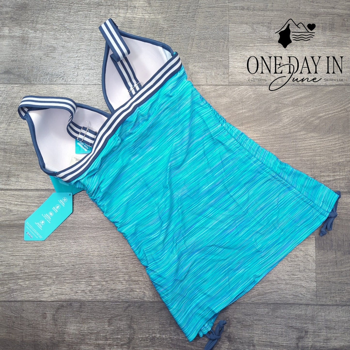 Free Country Reflective Space Dye Track Tankini Top Size S