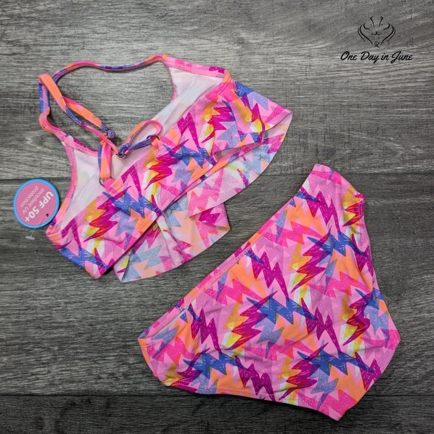 Amzbrly Flounce Bikini Swimsuit Size 5-6 Yrs