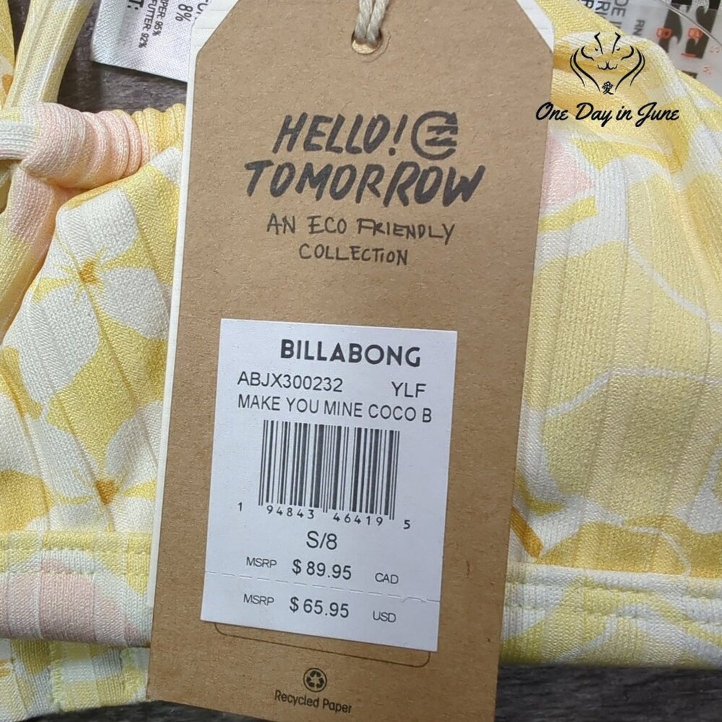 Billabong Make You Mine Coco Bikini Top Size S/8