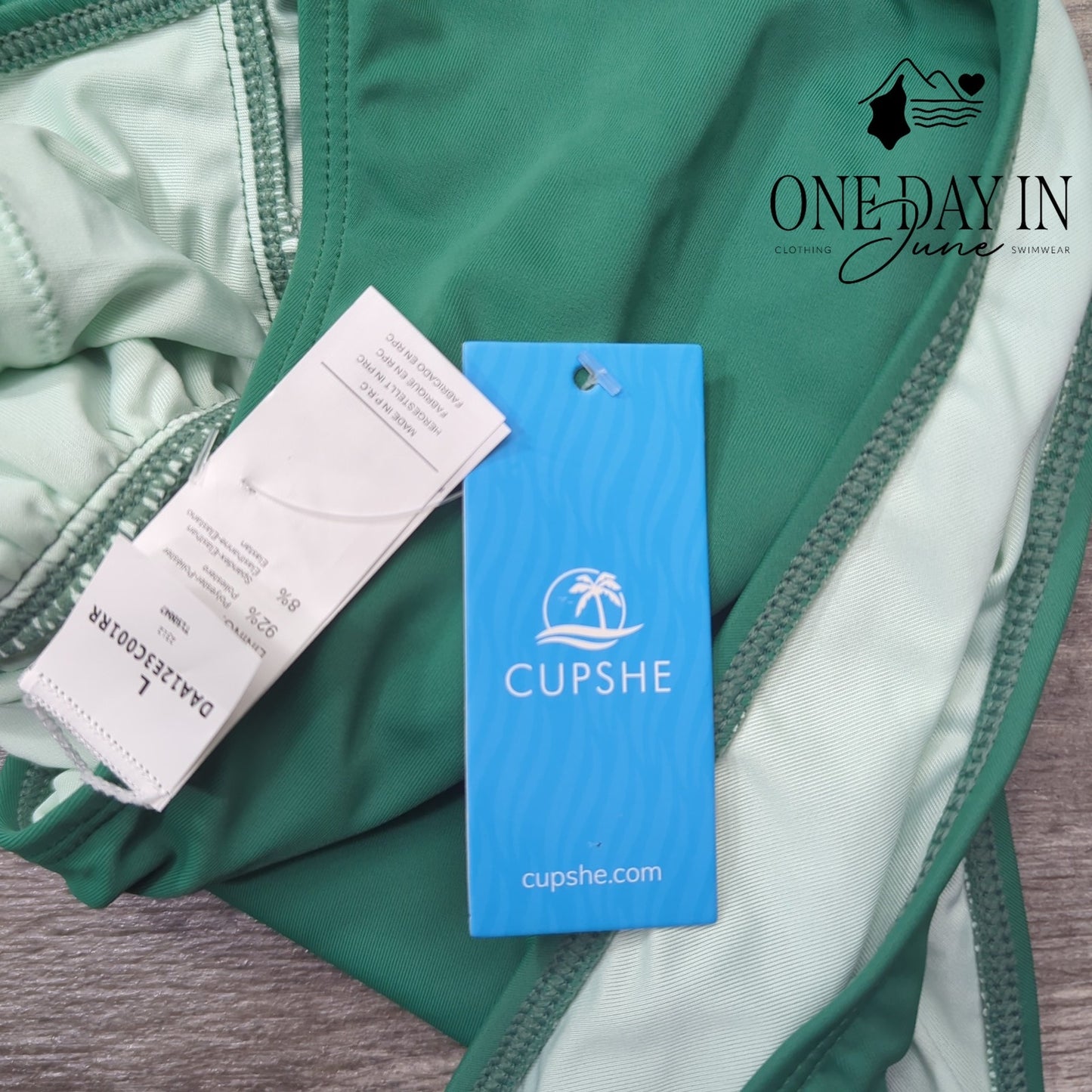 Cupshe Deep V Wrap One Piece Simwuit Size L