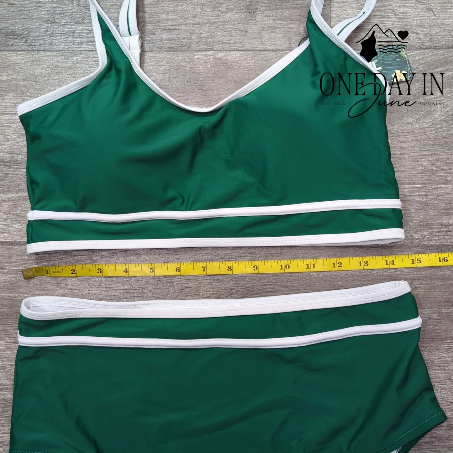 Blooming Jelly High Waist Crop Bikini Swimsuit Size L