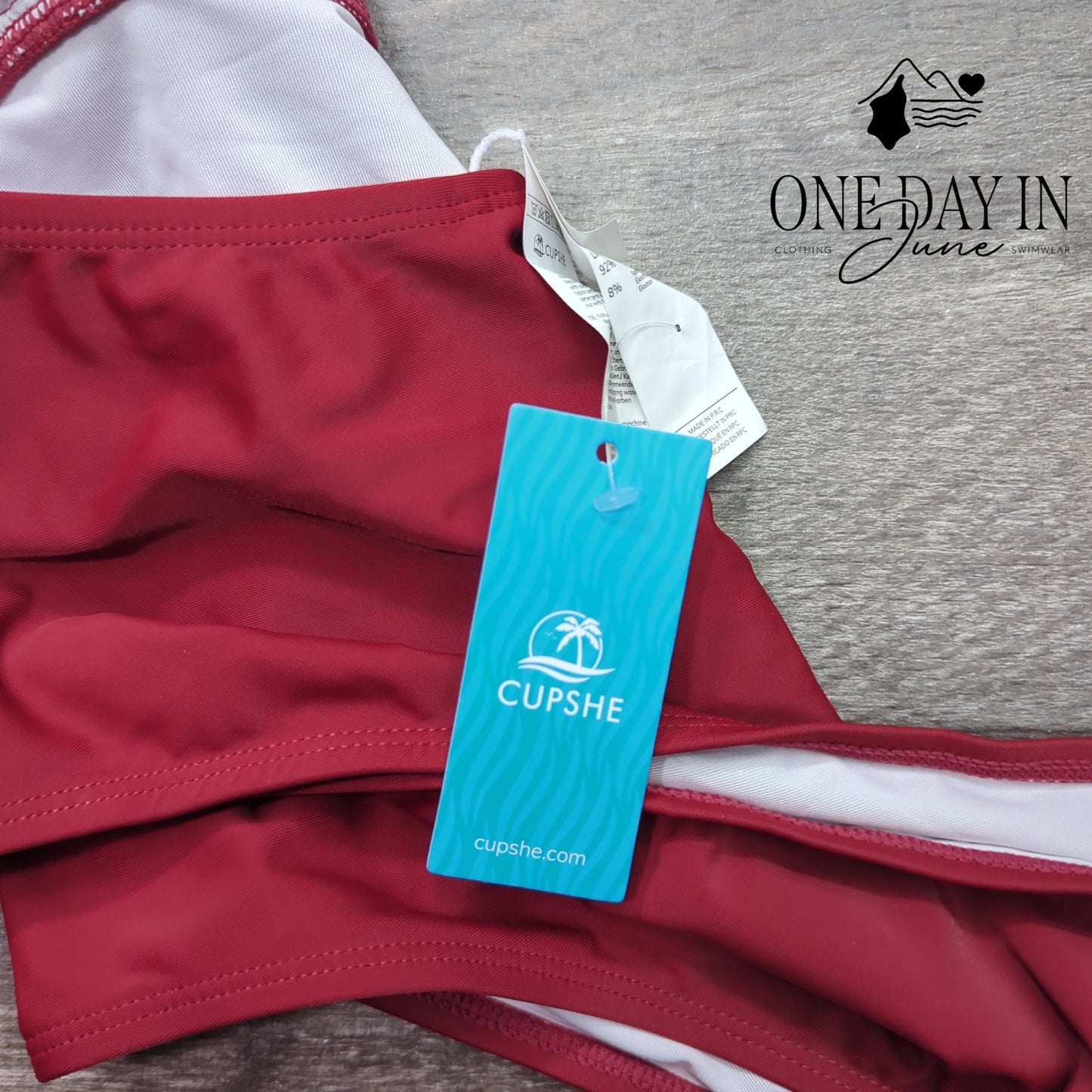 Cupshe Deep V Wrap One Piece Simwuit Size S