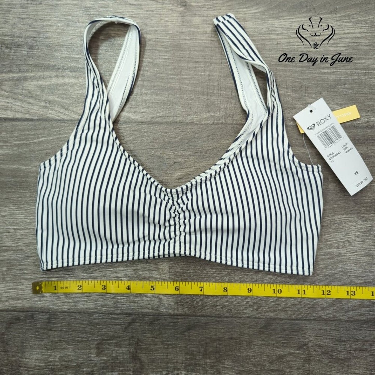 Roxy Beach Classics Athletic Bikini Top Size XS