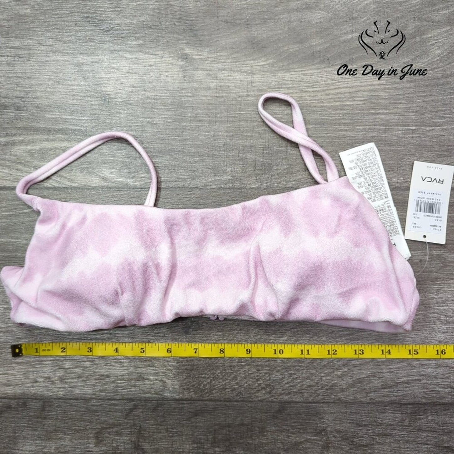 RVCA Live and Let Dye Bralette Bikini Top Size L