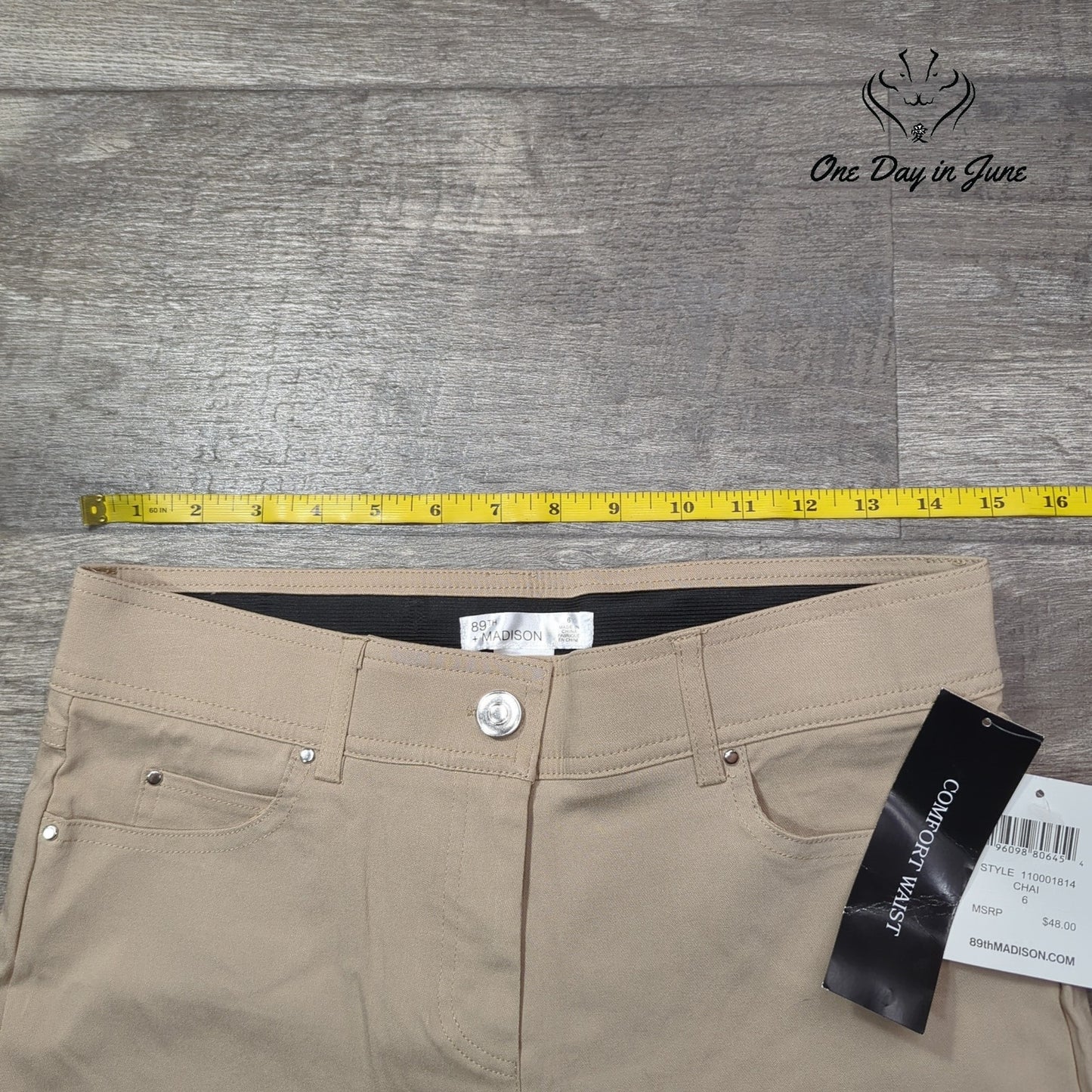 89th & Madison Comfort Waist Cropped Pants Size 6