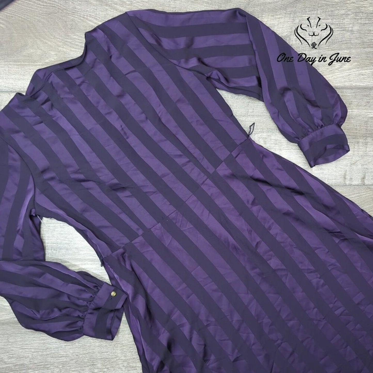 Liz Claiborne Long Sleeve Mysterious Purple Dress Size 6