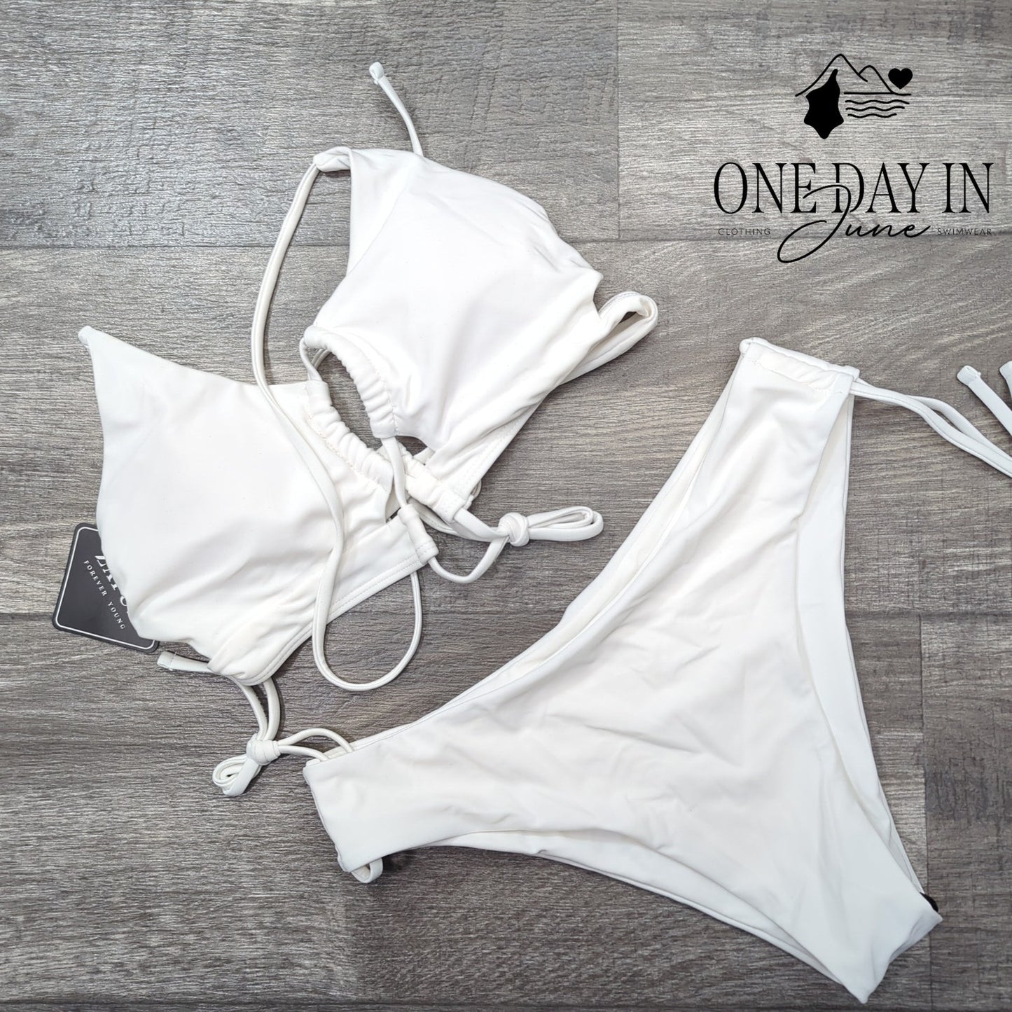 Zaful Drawstring Tie Back Bikini Swimsuit Size M