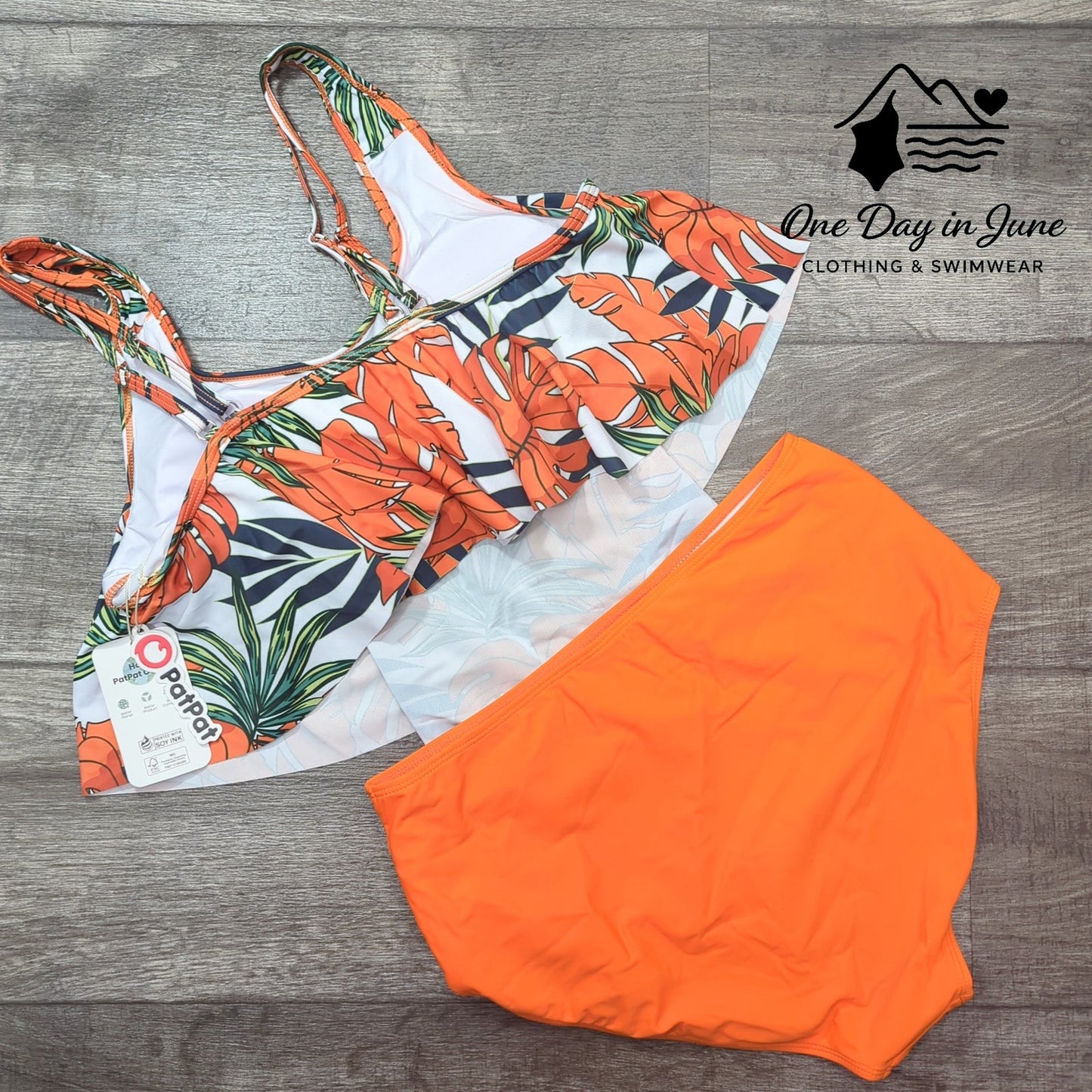 PatPat Tropical Flounce Biknii Swimsuit Size L