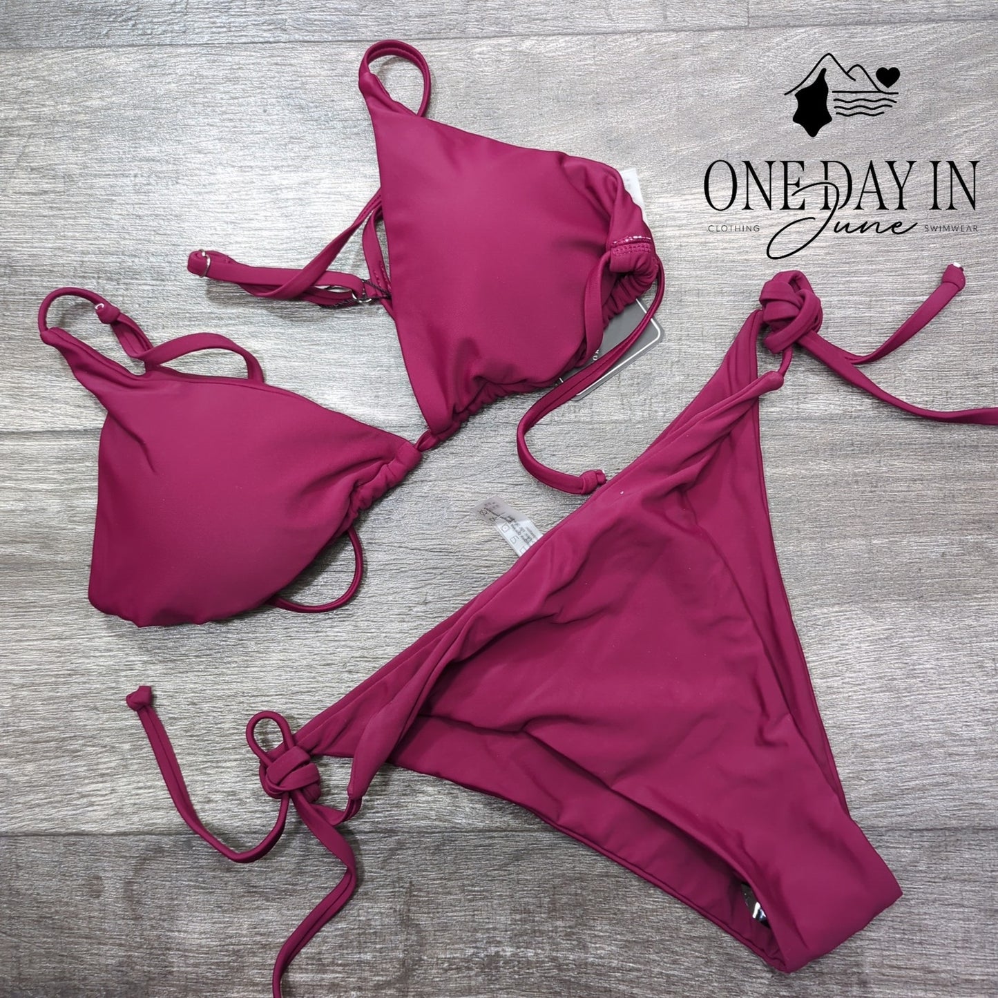Zaful Adjustable Triangle Tie Side Bikini Swimsuit Size M