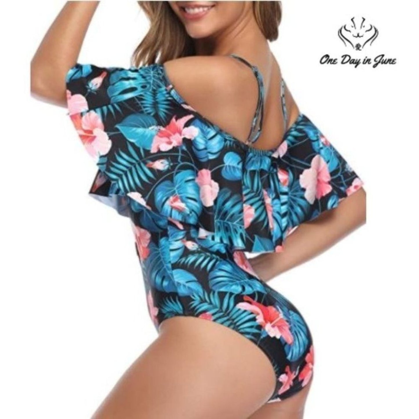Tempt Me Vintage Off Shoulder One Piece Size M