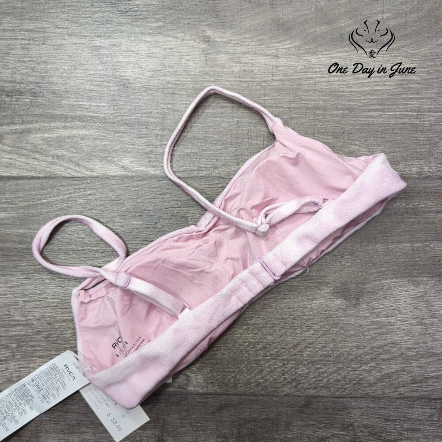 RVCA Live and Let Dye Bralette Bikini Top Size S