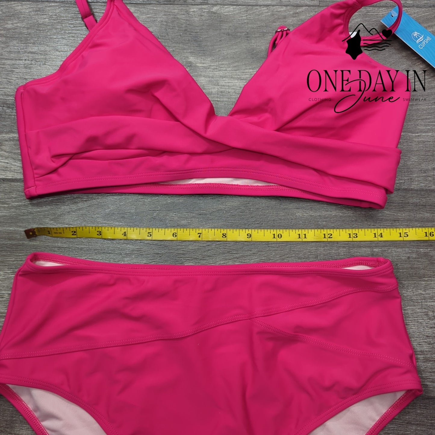 Cupshe Twist Front High Waist Bikini Swimsuit Size L