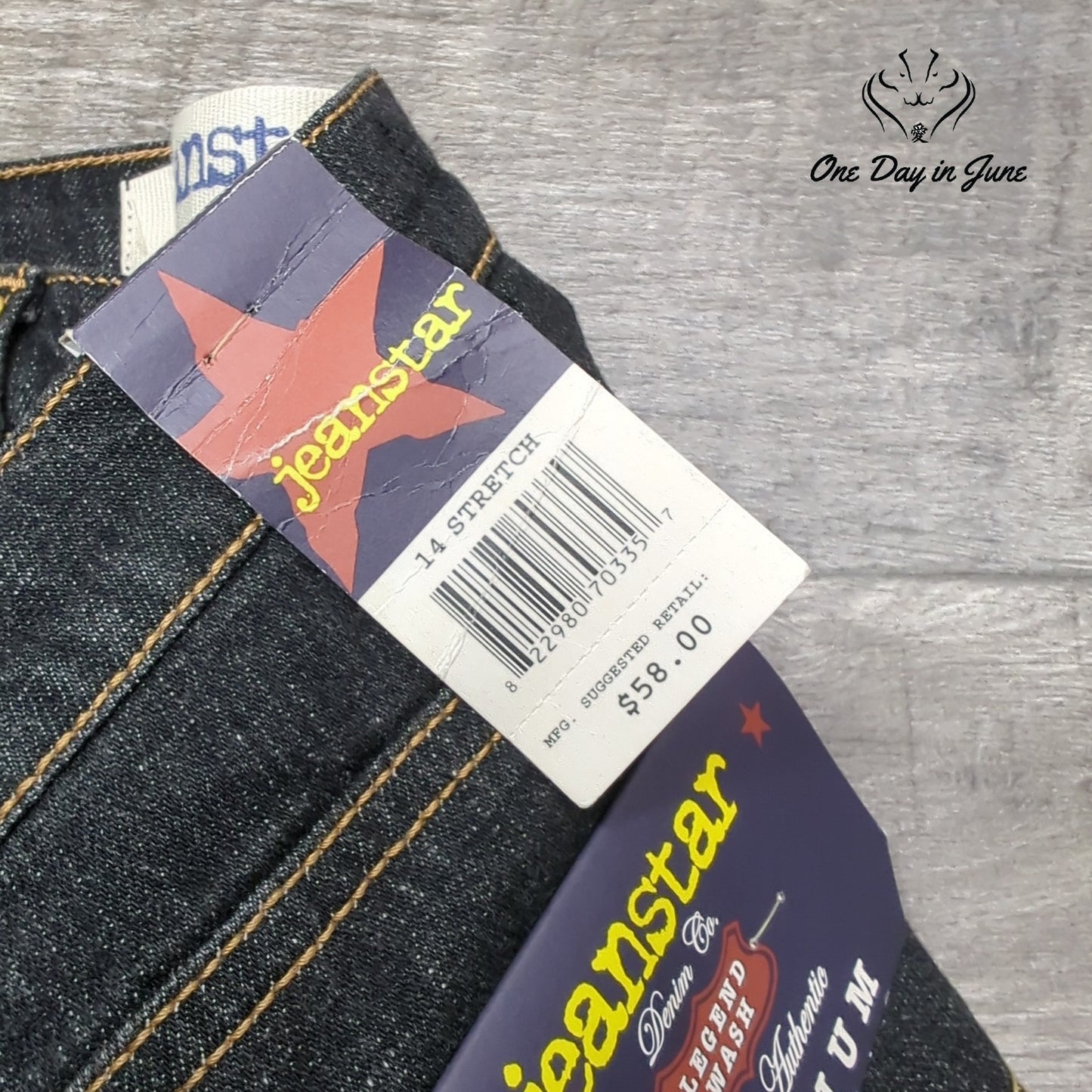 Jeanstar Vintage Authentic Legend Wash Low Rise Bootcut Jeans Size 14