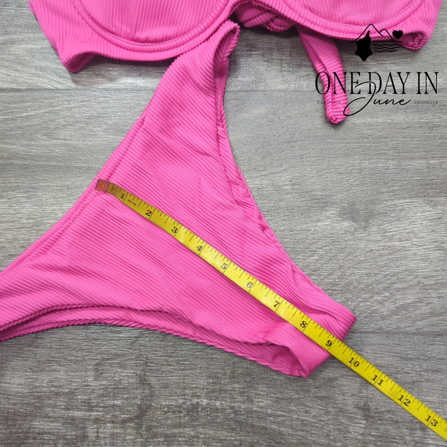 Zaful Underwire Ribbed Cheeky Bikini Swimsuit Size M