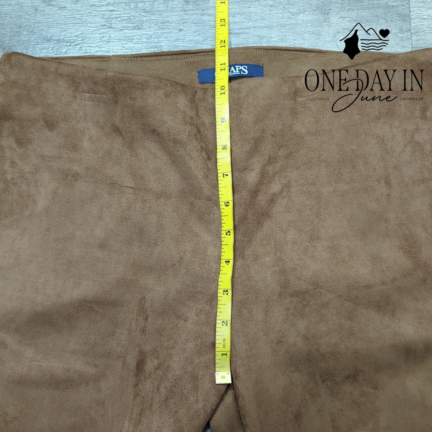 Chaps Faux Suede Pull On Ankle Pants Size L