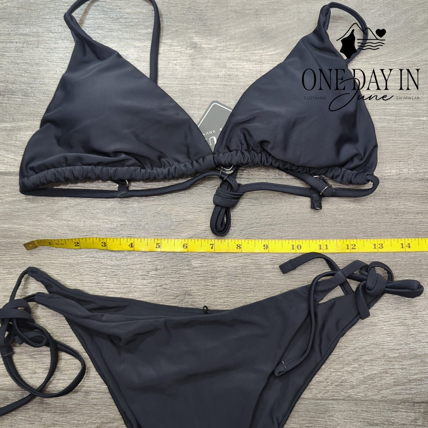 Zaful Adjustable Triangle Tie Side Bikini Swimsuit Size M