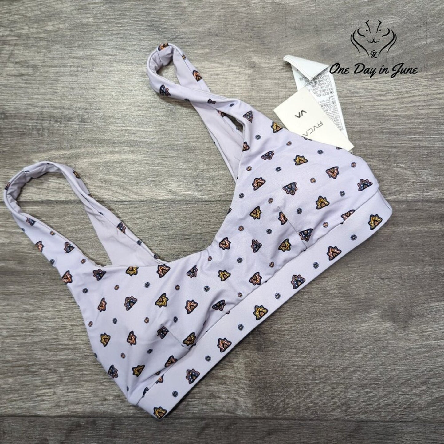 RVCA Foulard Bralette Bikini Top Size XS