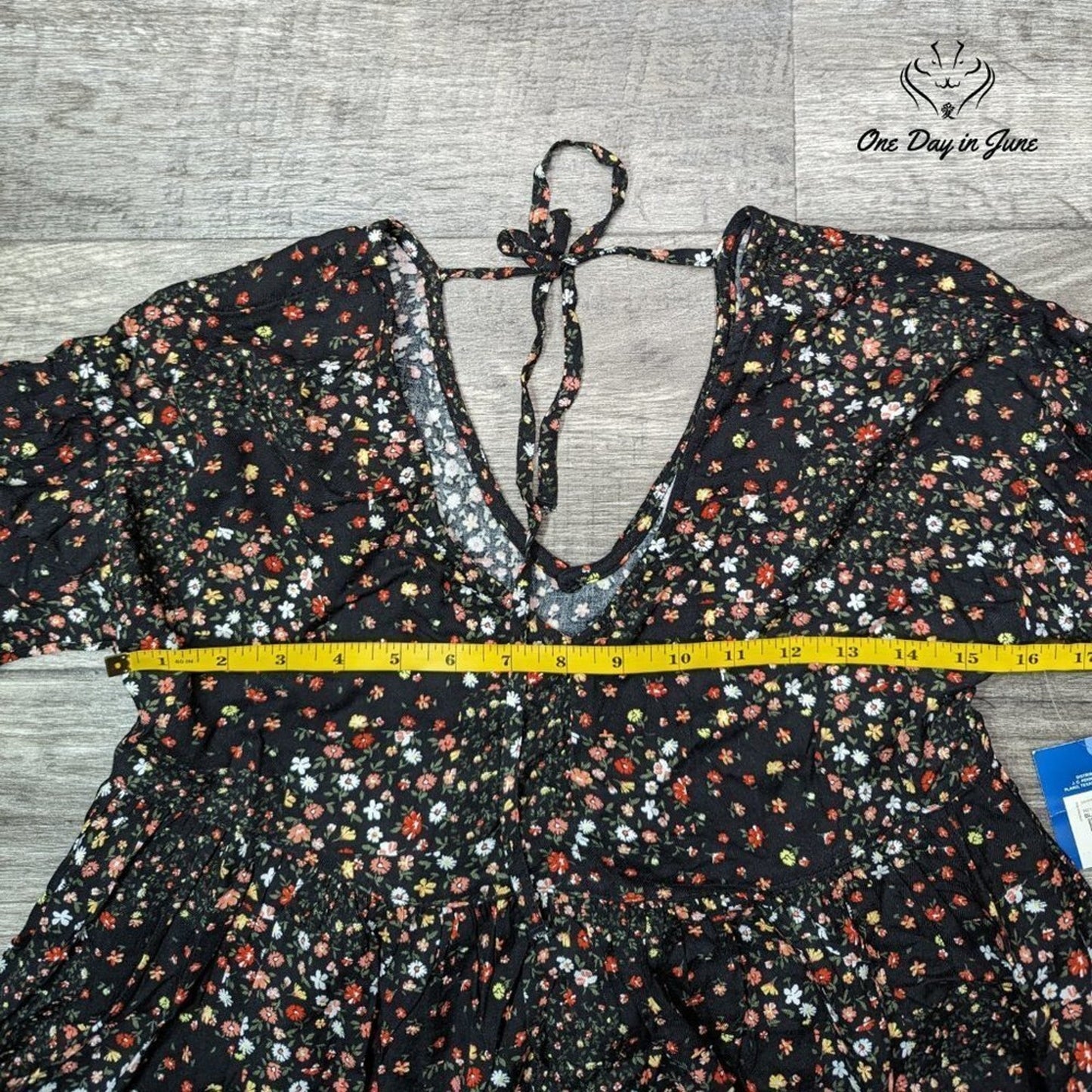 Arizona Jean Co. Black Patch Long Sleeve Blouse Size XS