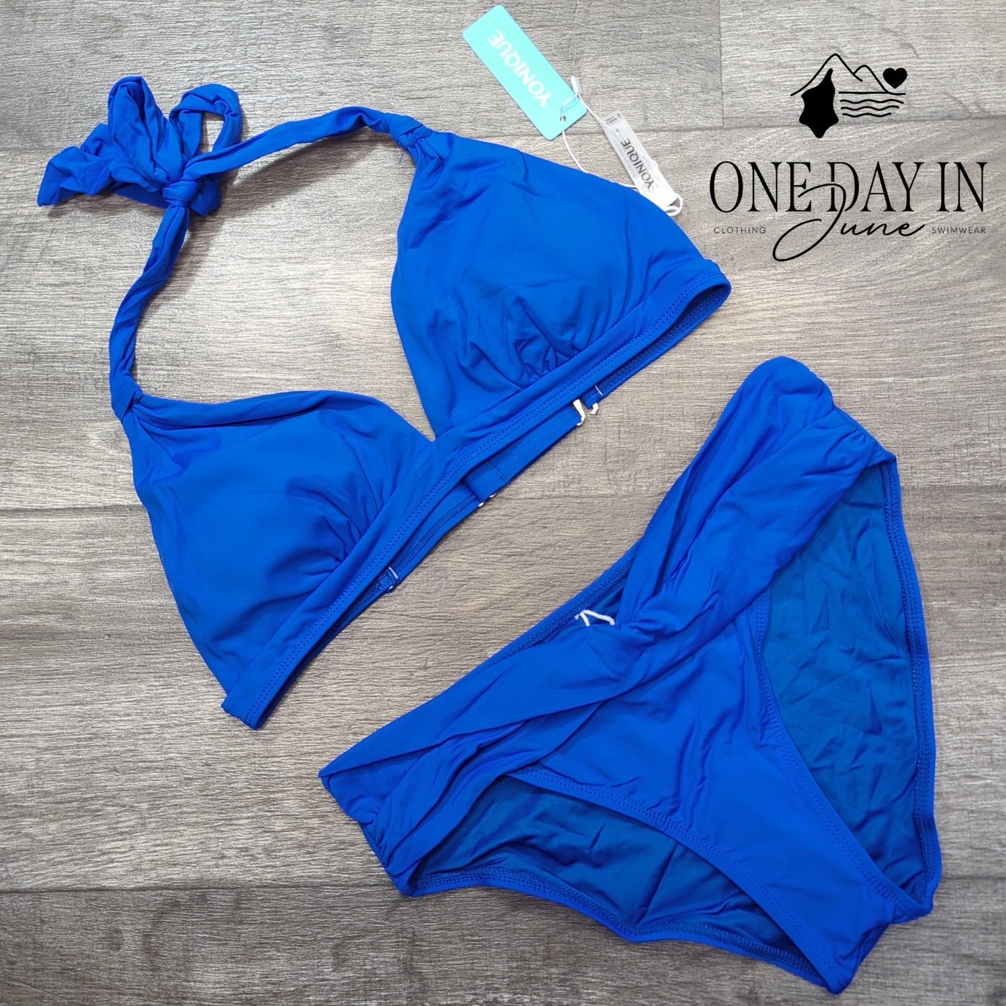 Yonique Halter Bikini Swimsuit Size S