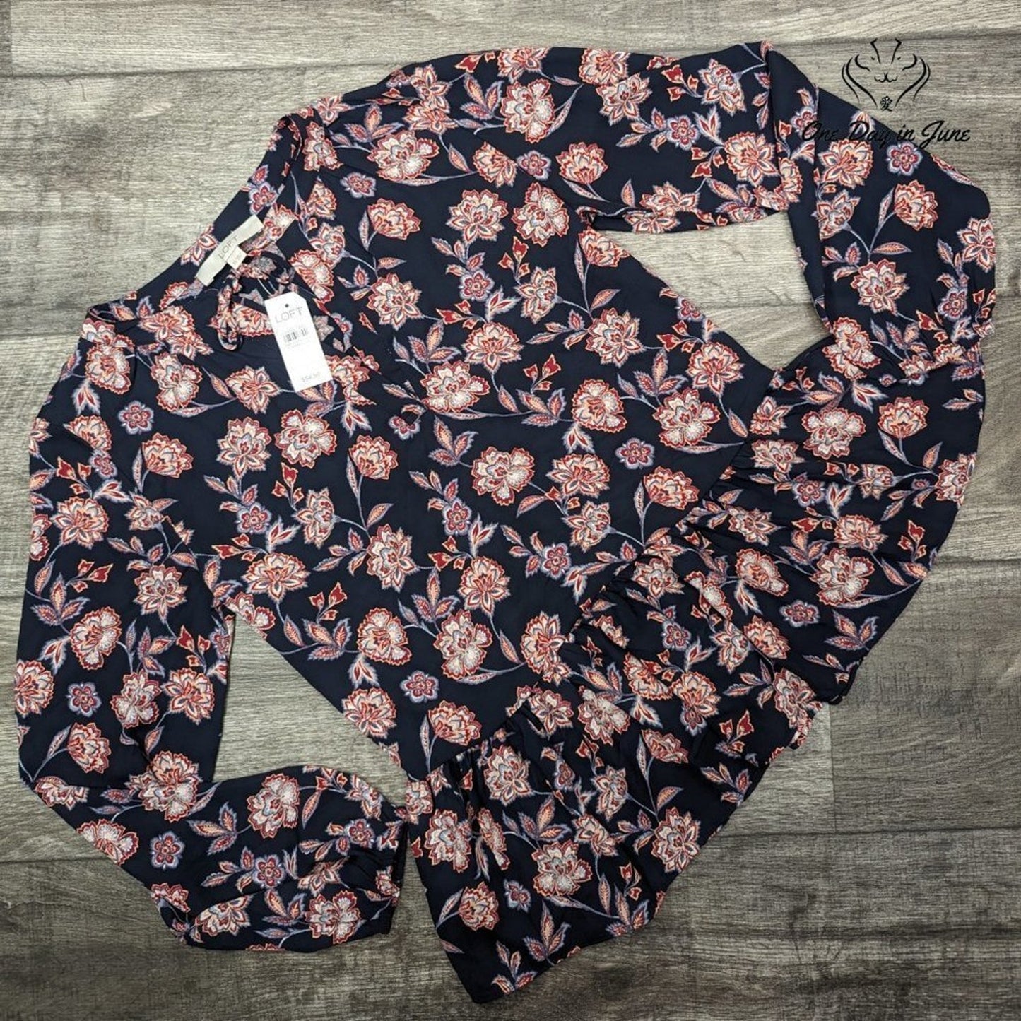 Loft Long Sleeve Floral Bouse Size XS