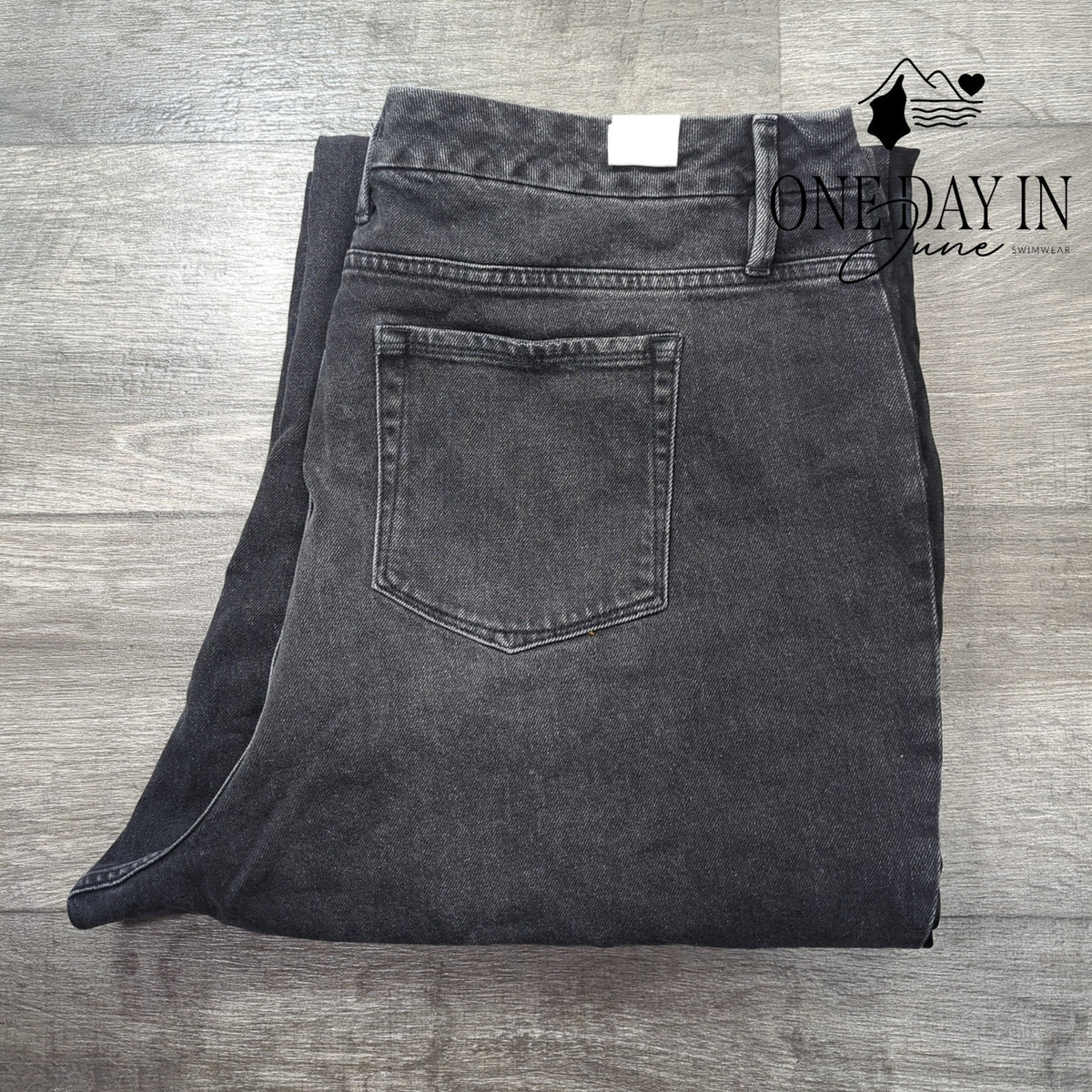 Good American Tuxedo Wide Leg Jeans Black NWT $169 Size 18