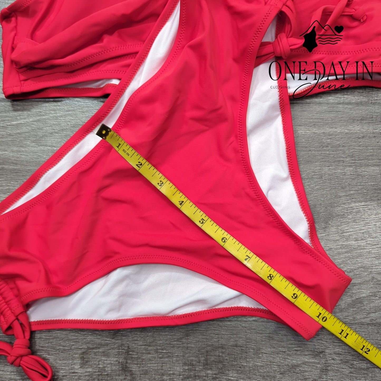 Beachsissi Twist Front High Waist Bikini Swimsuit Size L