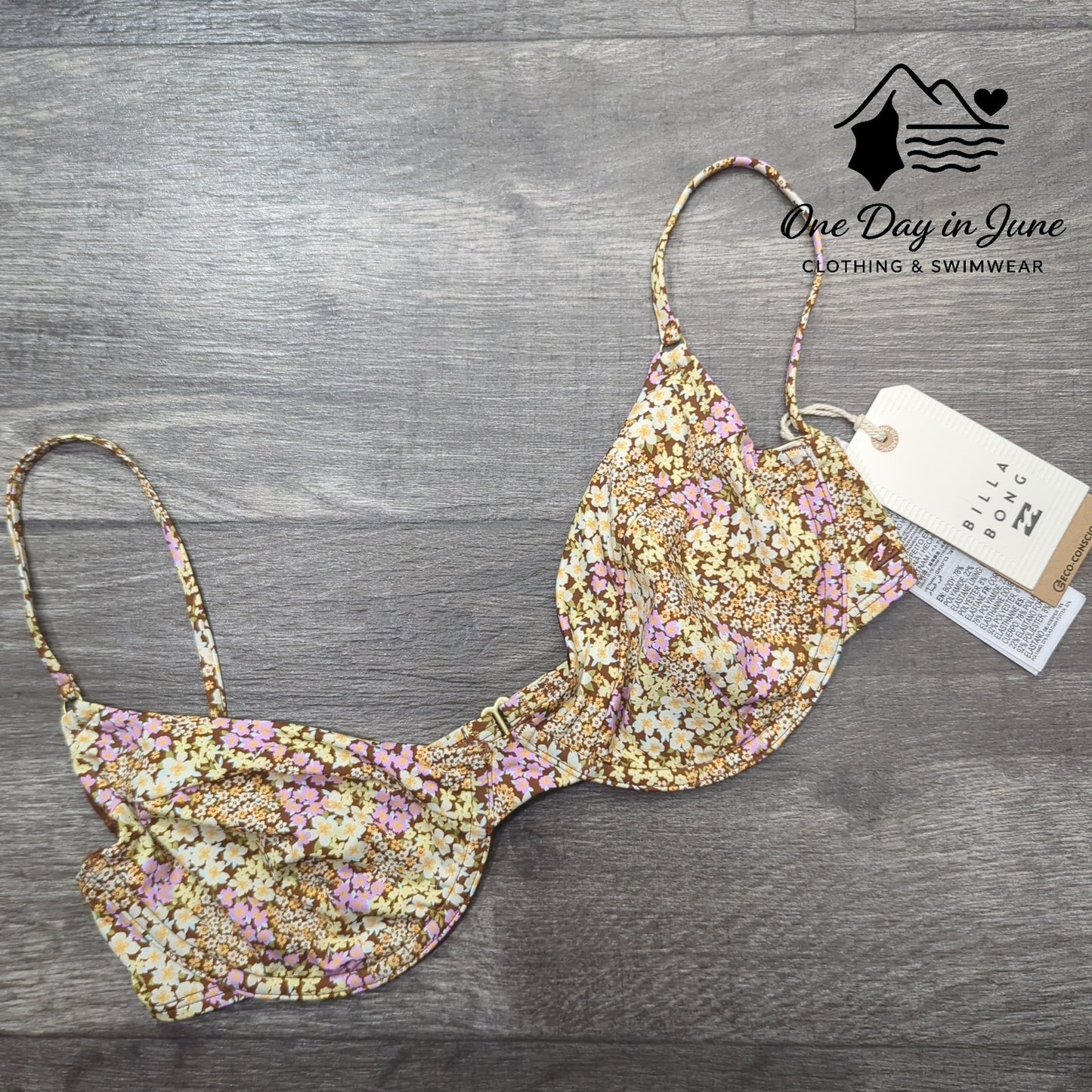 Billabong Ready For Sun Morgan Underwire Bikini Top Size L