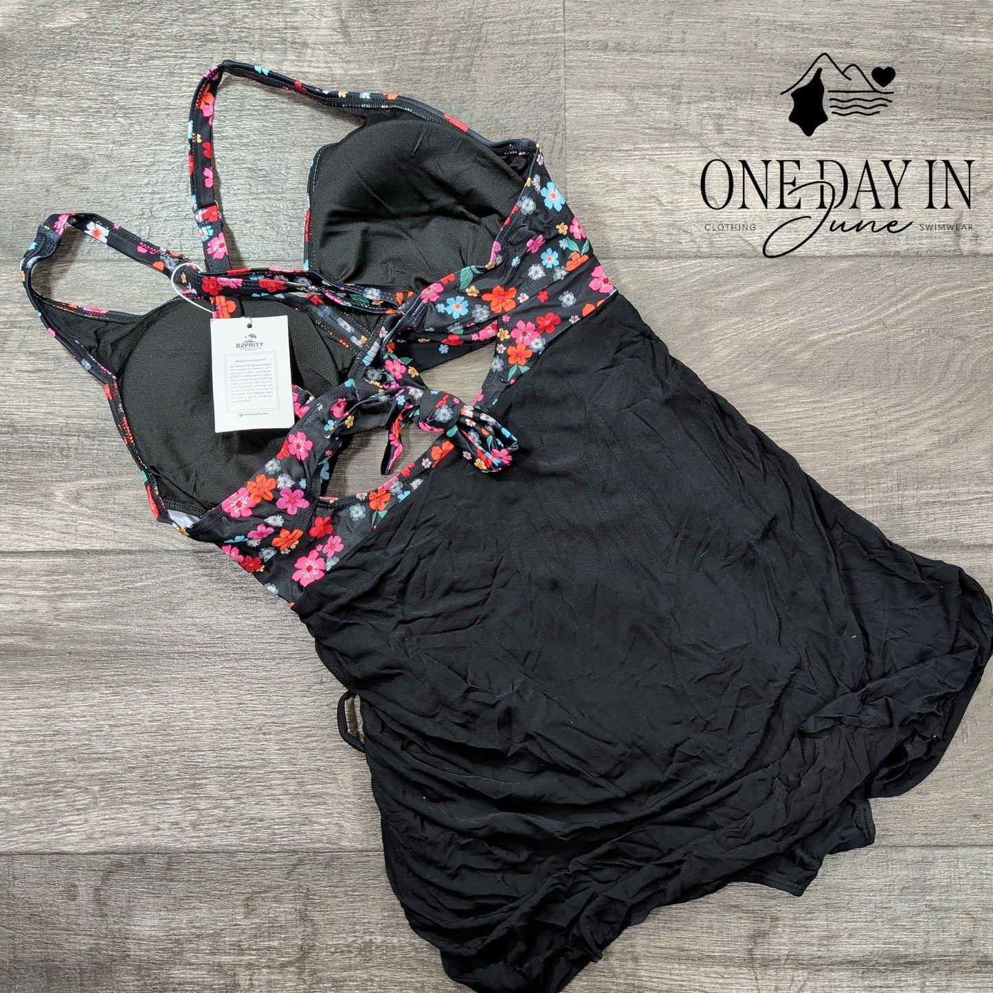 B2Prity Cutout Tie Back Mesh One Piece Swimsuit Size L