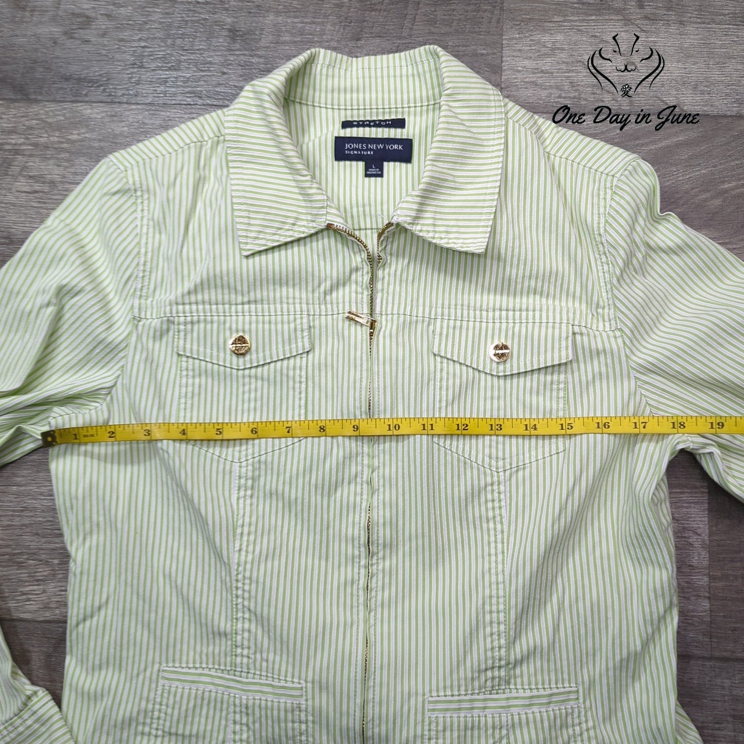 Jones New York Zip Front Jacket Size L