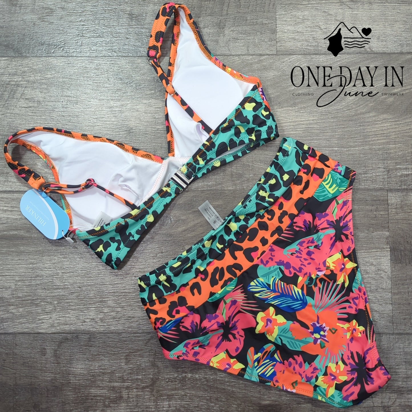 Hilinker High Waist Bikini Swimsuit Size S