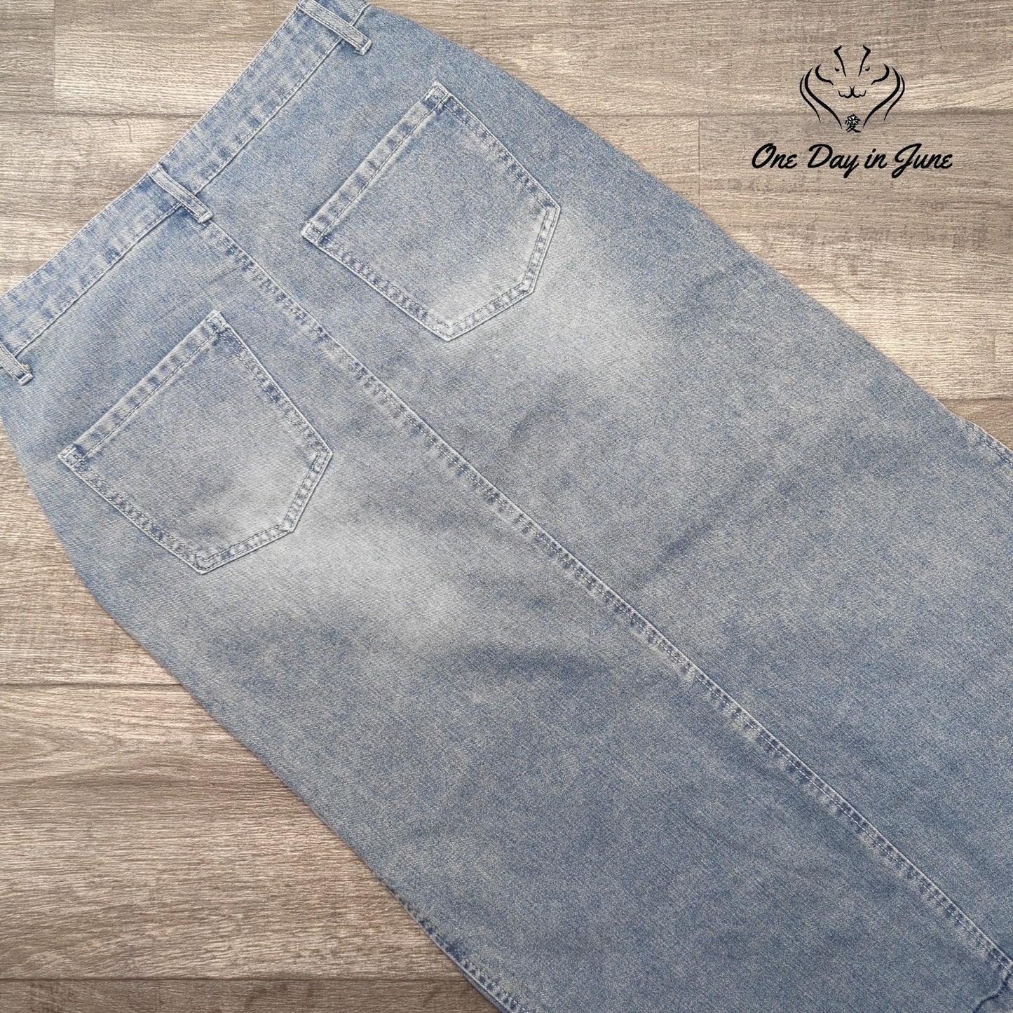 Happily Grey Juniors Denim Maxi Skirt Size 5