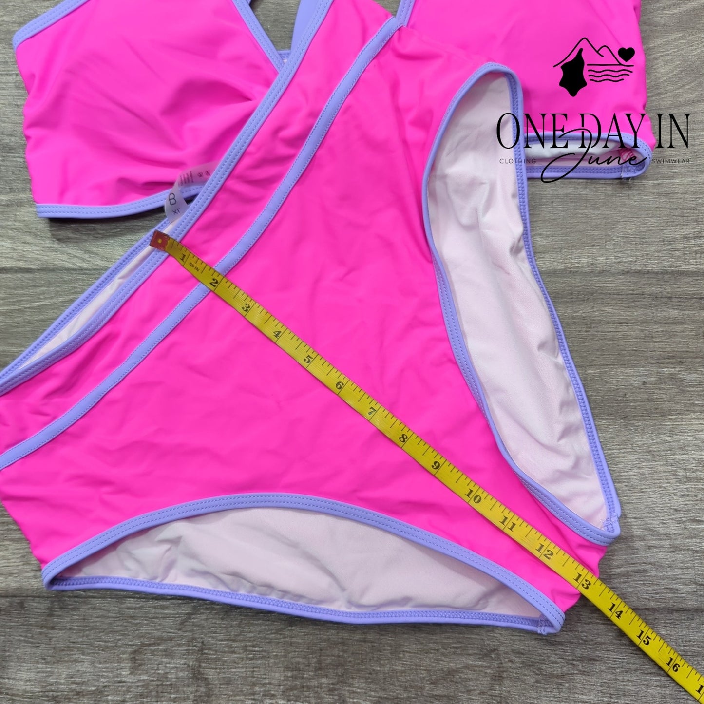 Blooming Jelly Knot Front High Waist Bikini Swimsuit Size XL